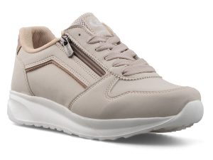 Black-Sea Kadın Bej Spor Ayakkabı – Rahat, Şık ve Fermuar Detaylı Günlük Ayakkabı